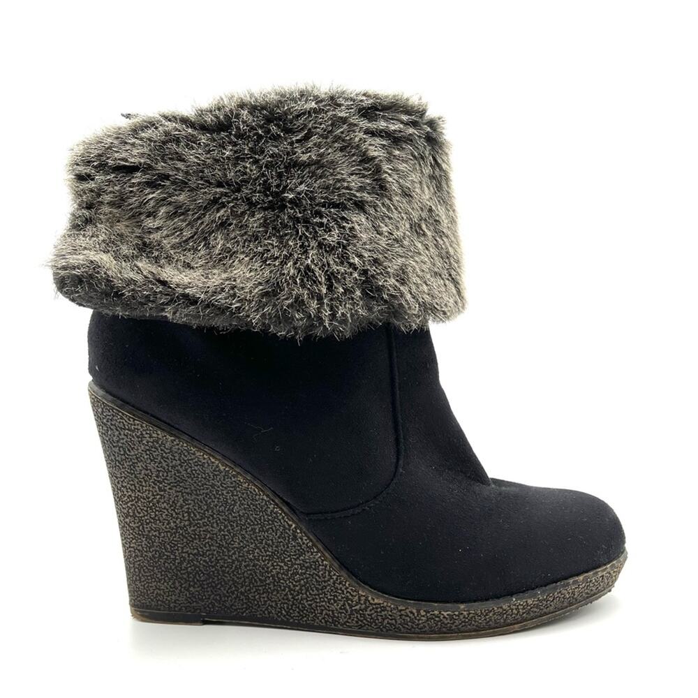 ZIGI SOHO GABRIEL wedged vegan suede boots size 10